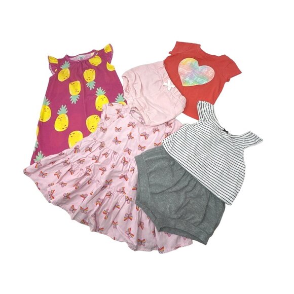 Baby Girl's - 2 Dresses, 2 Shorts & 1 Shirt, and 1 Body Suit - Size - 12 M - Picture 1 of 10